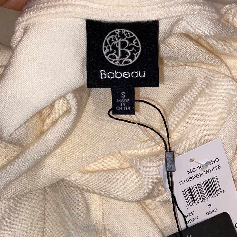 NWT BOBEAU Lace Marled Open Cardigan In Whisper White - Picture 8 of 8